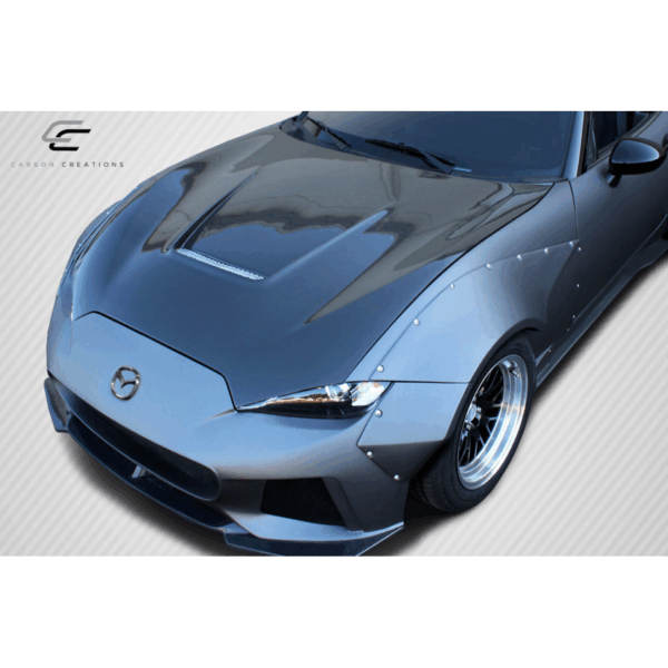 2016-2023 Mazda Miata Carbon Creations Circuit Hood - 1 Piece - Image 2