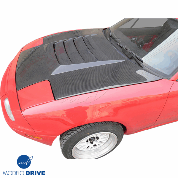 ModeloDrive Carbon Fiber NISM N1 Hood > Mazda Miata (NA) 1990-1996 - Image 2