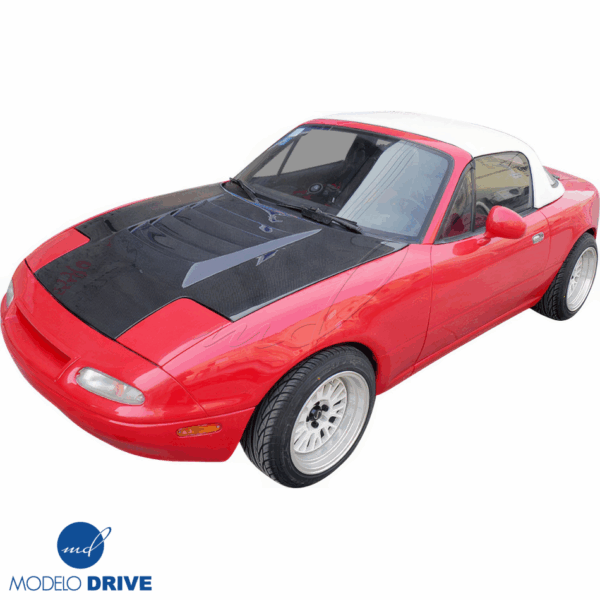 ModeloDrive Carbon Fiber NISM N1 Hood > Mazda Miata (NA) 1990-1996 - Image 4