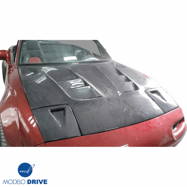 ModeloDrive Carbon Fiber RAME A9 Hood > Mazda Miata (NA) 1990-1996 - Image 9