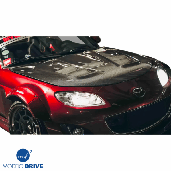 ModeloDrive Carbon Fiber RAME A9 Hood > Mazda Miata (NC) 2006-2015 - Image 24