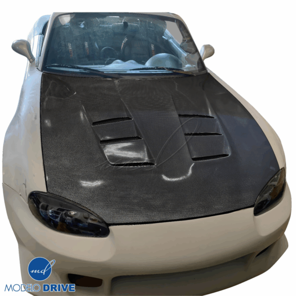 ModeloDrive Carbon Fiber RAME A9 Hood > Mazda Miata (NB) 1998-2005 - Image 2