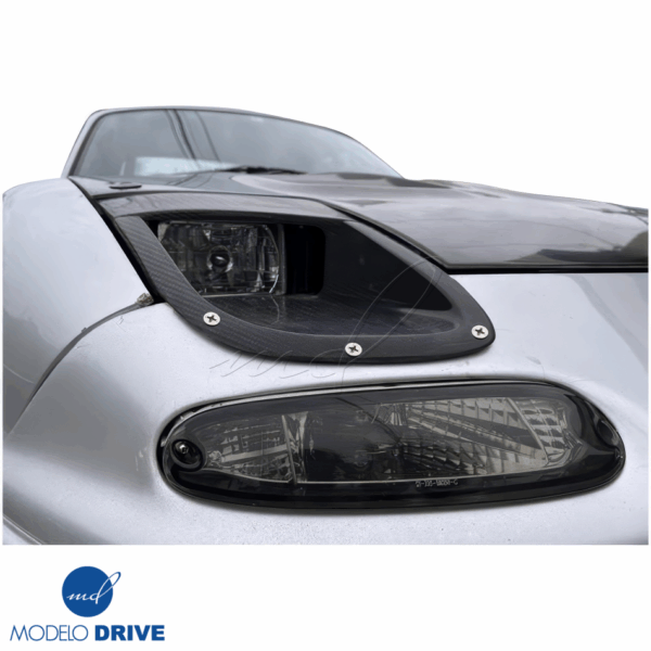 ModeloDrive Carbon Fiber JSPE Headlight Housings > Mazda Miata (NA) 1990-1996 - Image 7
