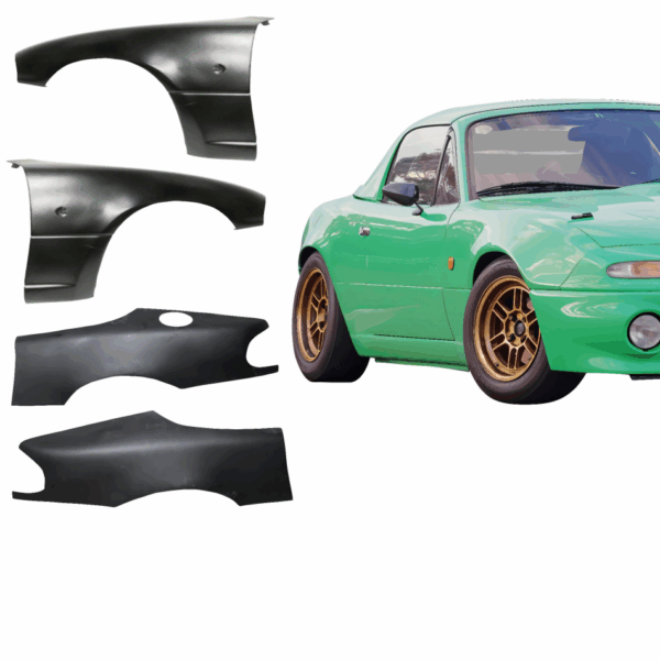 VSaero FRP ARIO Wide Body 18/23mm Fenders Set 4pc for Mazda Miata MX-5 (NA) 1990-1997 - Image 3