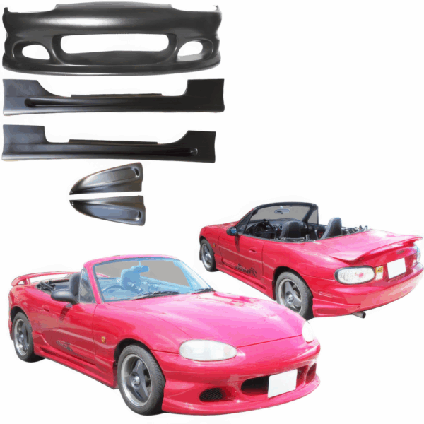 VSaero FRP BOME Body Kit 4pc for Mazda Miata MX-5 (NB) 1998-2005 - Image 2