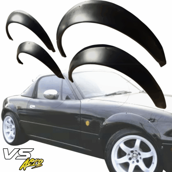 VSaero FRP RDAN Wide Body Fender Flares 4pc 30mm for Mazda Miata MX-5 (NA) 1990-1997 - Image 4