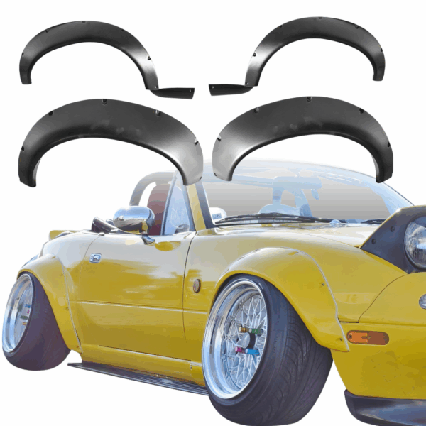 VSaero FRP TKYO Wide Body Flare Set for Mazda Miata MX-5 (NA) 1990-1997 - Image 2
