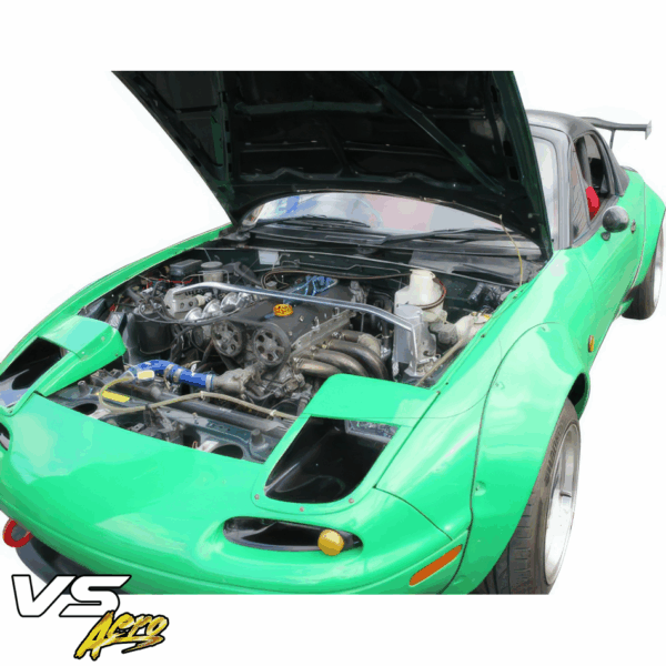 VSaero FRP TU99 NN2 Wide Body Fender Flares (set) 4pc 50mm for Mazda Miata MX-5 (NA) 1990-1997 - Image 11