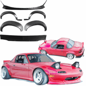 VSaero FRP TKYO Wide Body Kit w Wing 6pc for Mazda Miata MX-5 (NA) 1990-1997